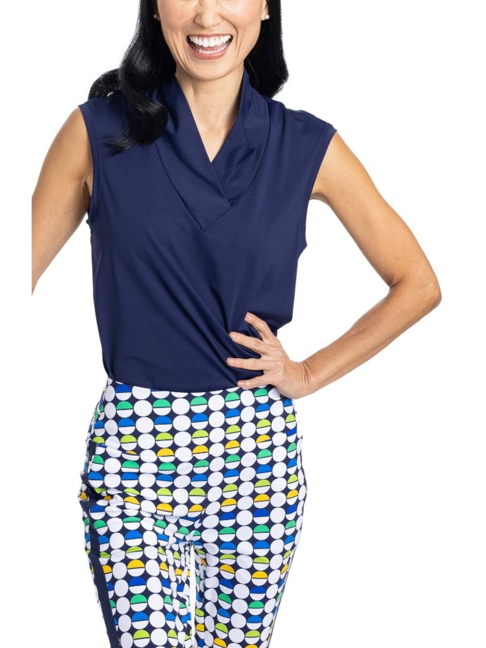 Kinona Light and Lovely Sleeveless Golf Top - Navy - Size Small - New with Tags